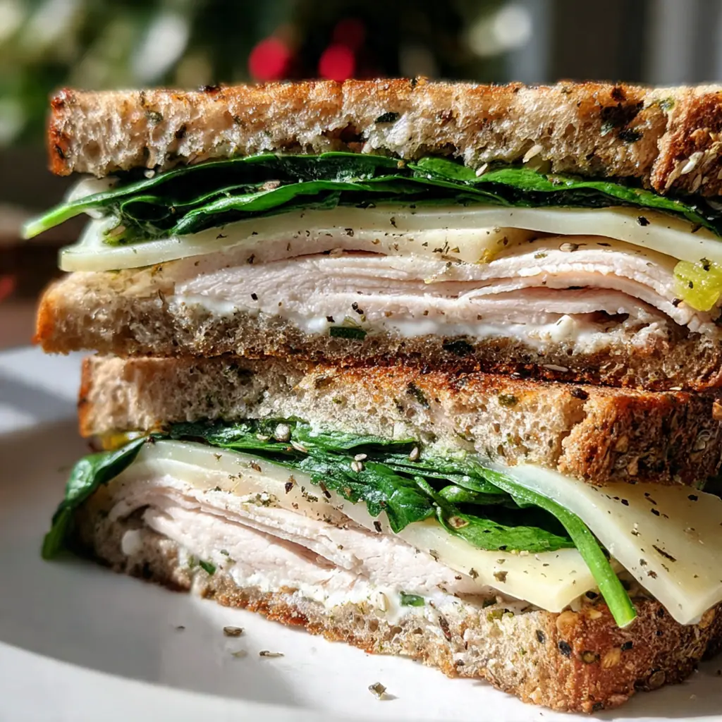 Turkey Spinach Lunch Sandwich Melt