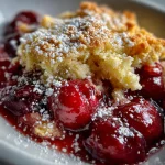 Cherry cobbler using cherry pie filling