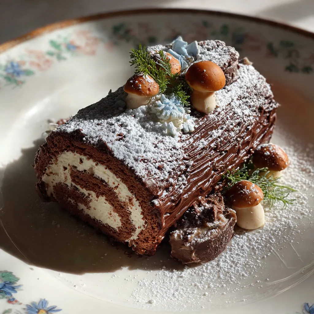 Yule log cake