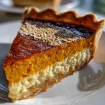 Pumpkin pie with half and half
