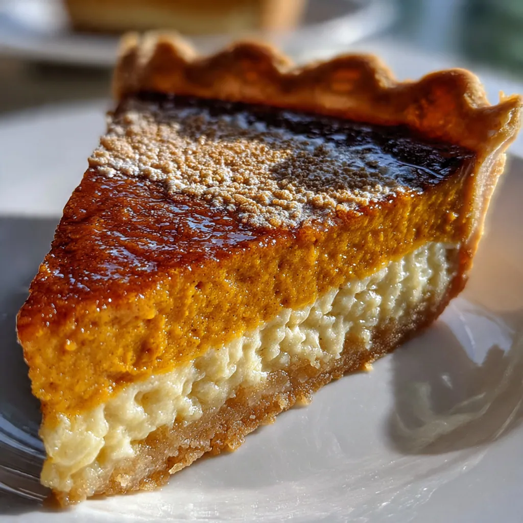Pumpkin pie with half and half