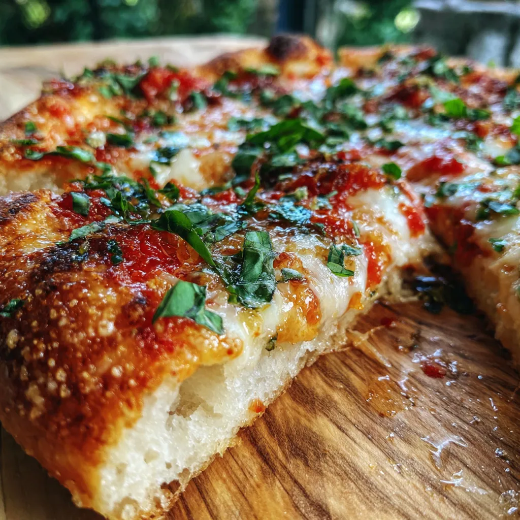 Overhead shot of pizza-making ingredients: dough ball, shredded cheese, crushed tomatoes, and fresh basil on a wooden table