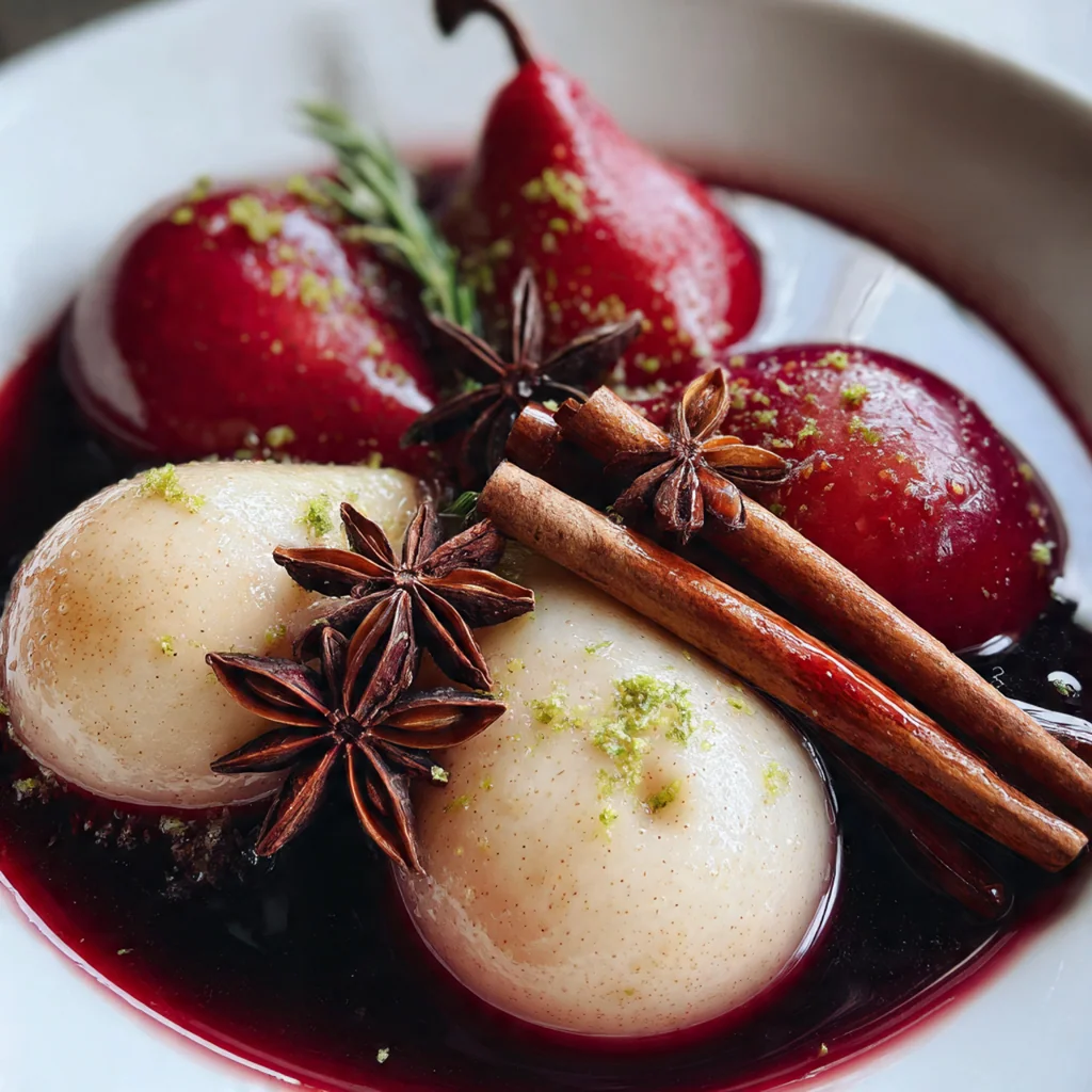 Stoofperen met Rode Wijn (Red Wine-Poached Pears)