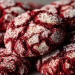 Red velvet crinkle cookies