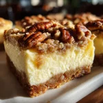 Cheesecake pecan pie bars