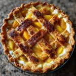 Peach pudding pie