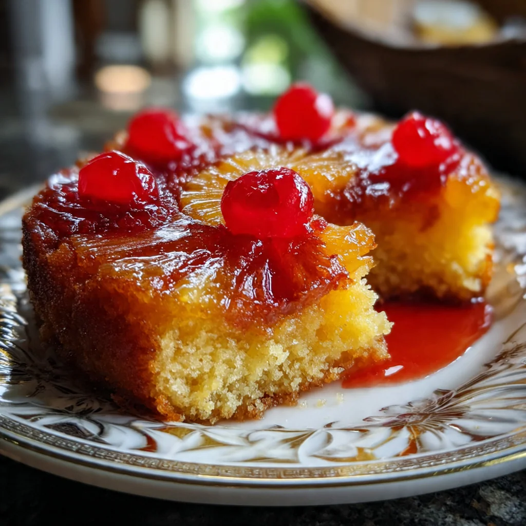 Pineapple upside down cake