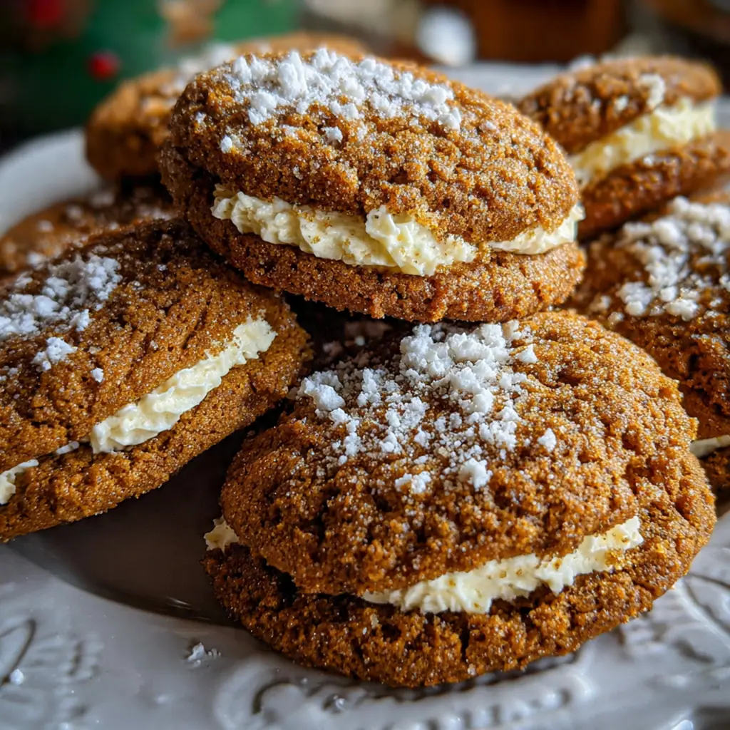 Gingerbread Cheesecake Cookies