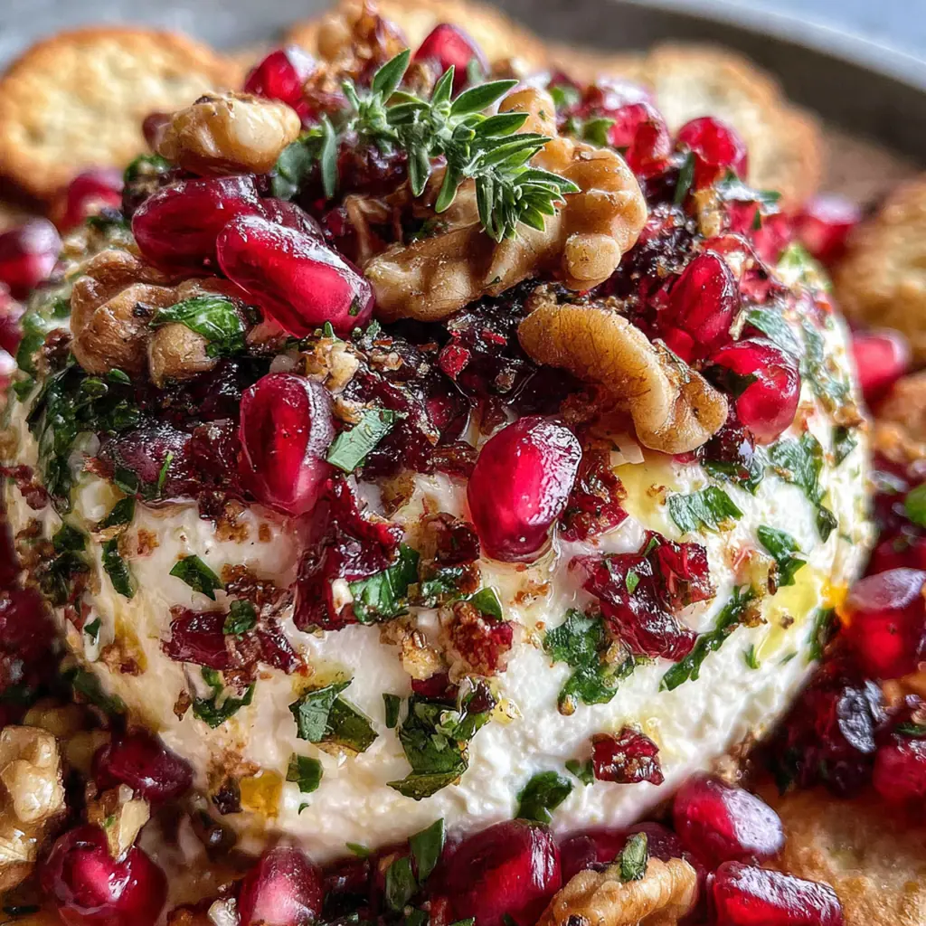 Pomegranate Jeweled Cheeseball