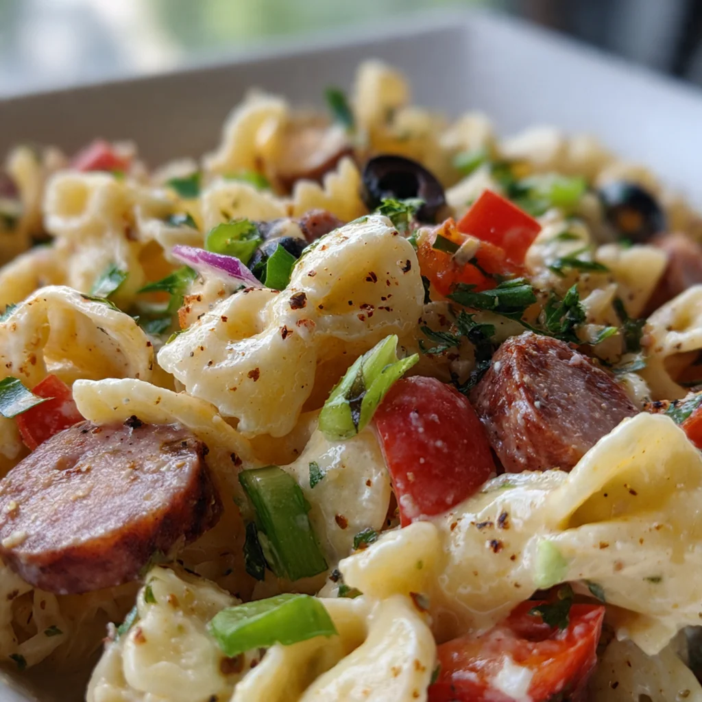 Creamy Pasta Salad With Summer Sausage