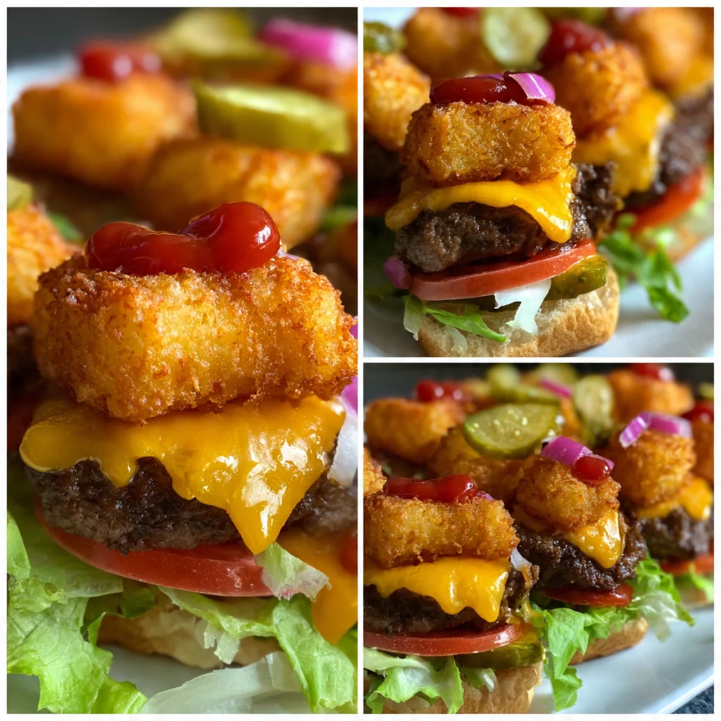 Mini Tater Tot Cheeseburgers