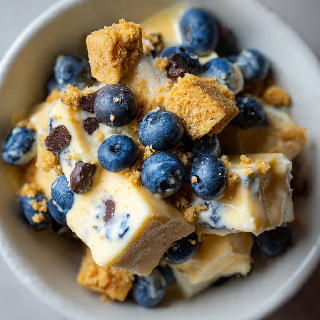 A rustic dessert platter filled with squares of blueberry fudge next to a cup of coffee