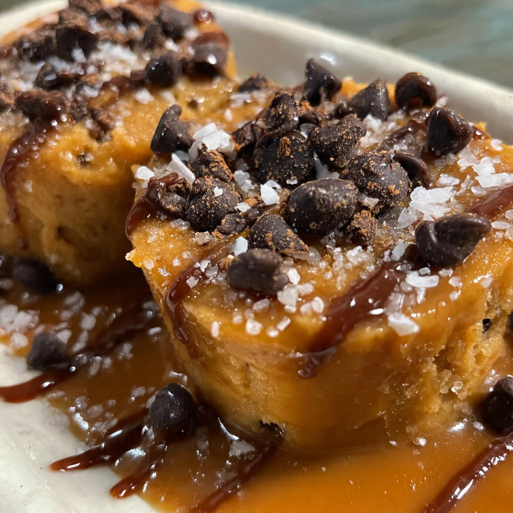 Close-up of a single fudge puddle cookie with a pool of silky peanut butter chocolate filling