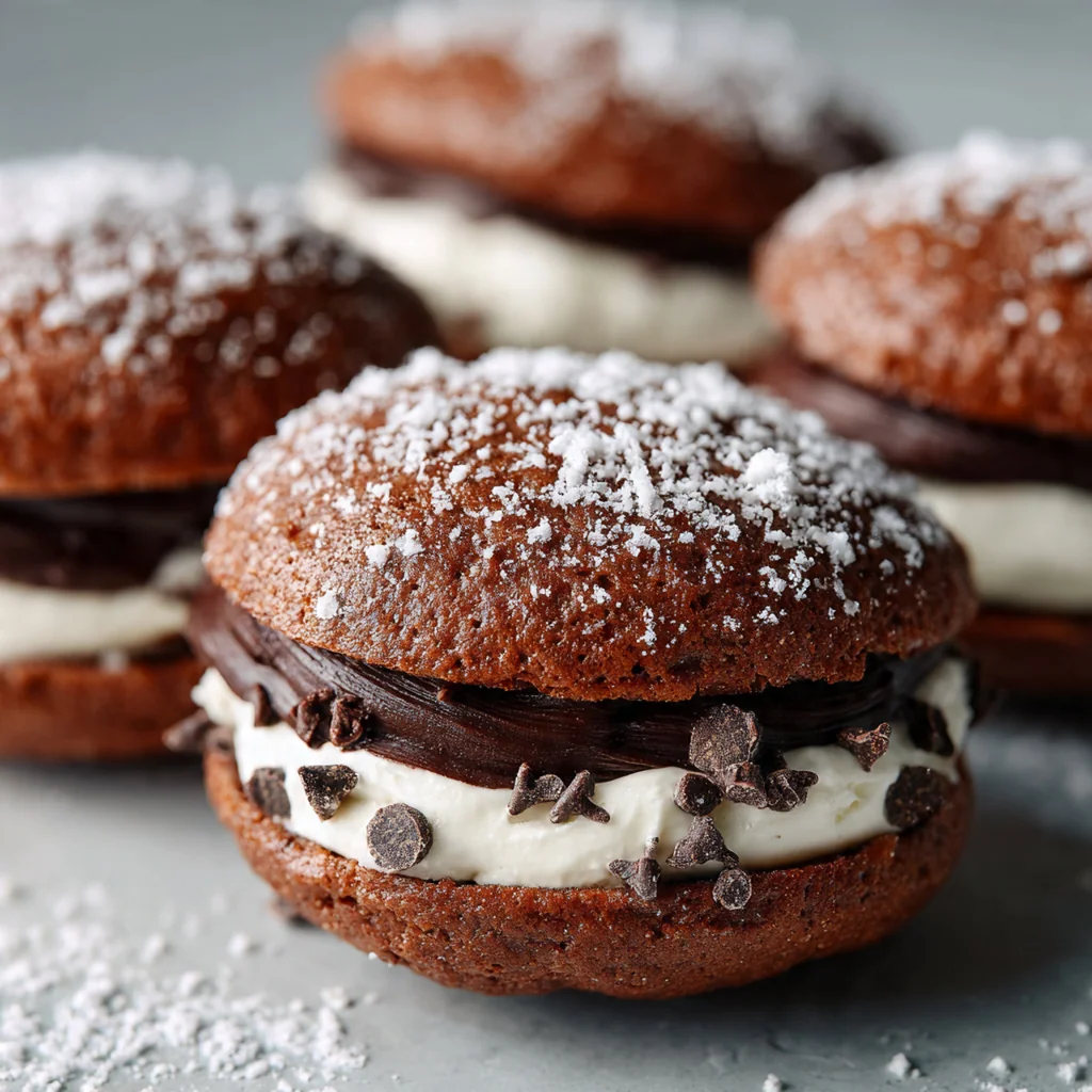 Peppermint Chocolate Whoopie Pies
