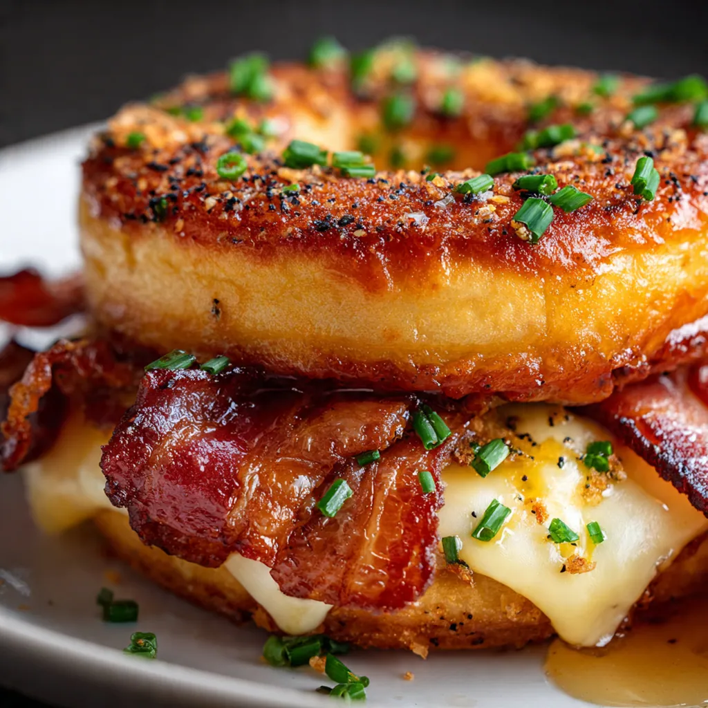 Donut Grilled Cheese Bacon Maple