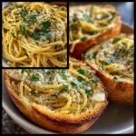 Spaghetti Garlic Bread Bowls