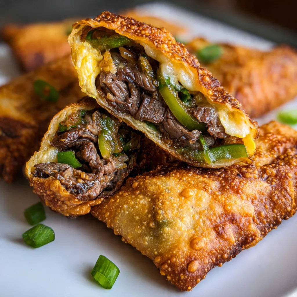 Philly Cheesesteak Egg Rolls