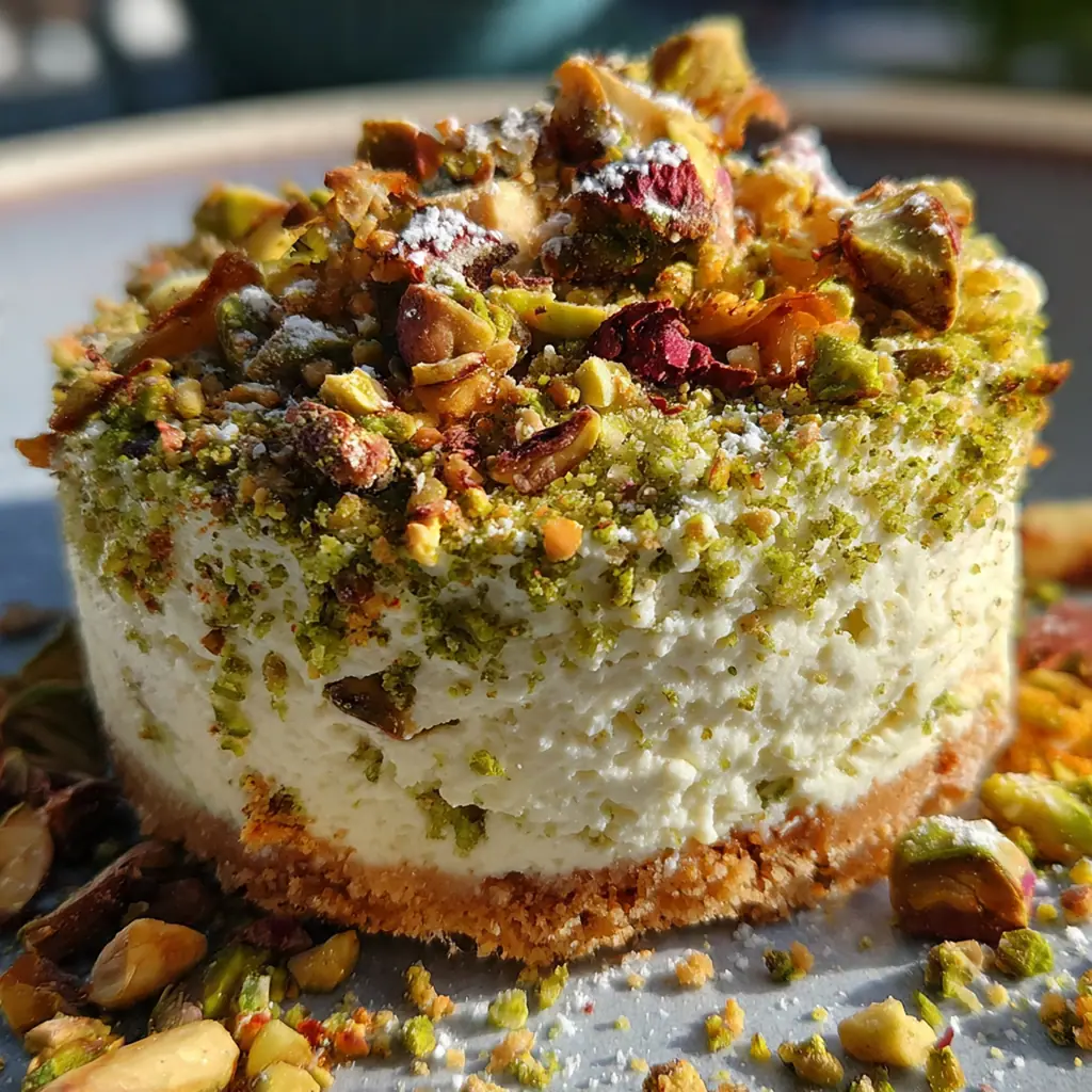 Decadent Pistachio Cream Cheesecake