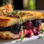 Blackberry Balsamic Brie Grilled Cheese